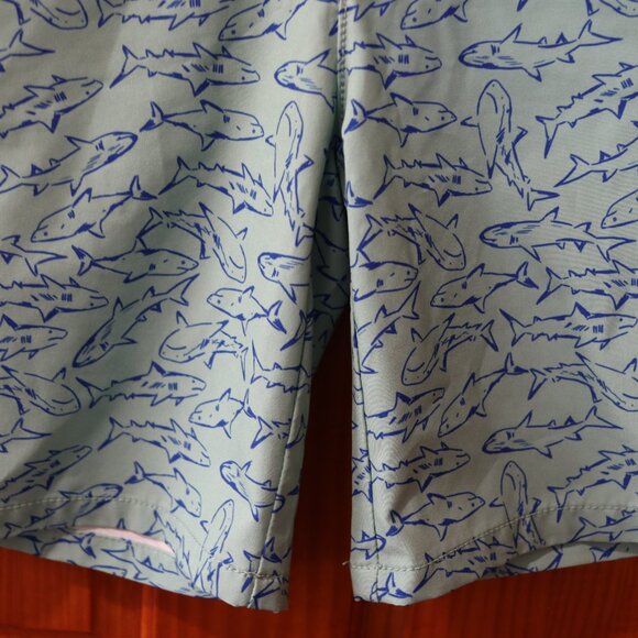 Cat & Jack Boys Shark Print Swim Trunk Shorts 10 - Picture 3 of 8